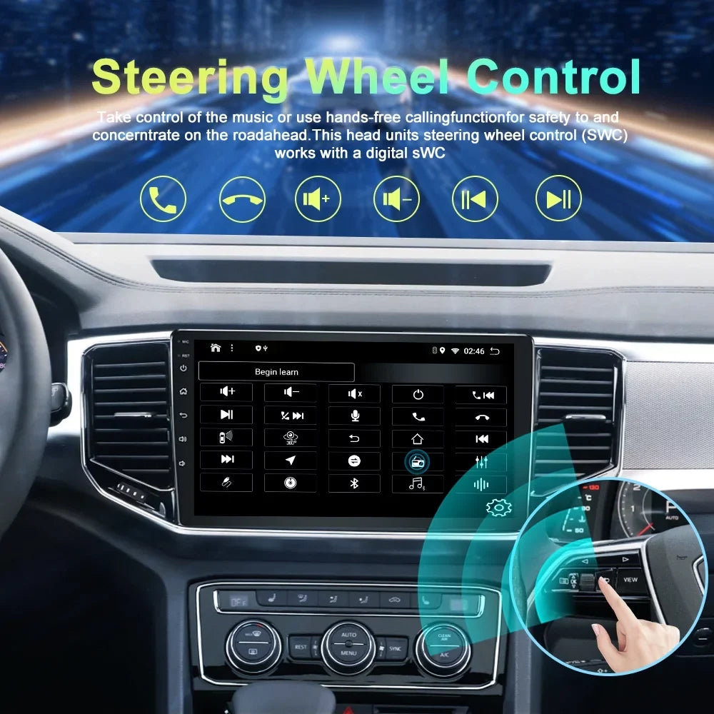 For Toyota Tacoma N300 2016-21 Head Unit Android 13 Radio 4+32GB with Carplay GPS Bluetooth Backup Camera
