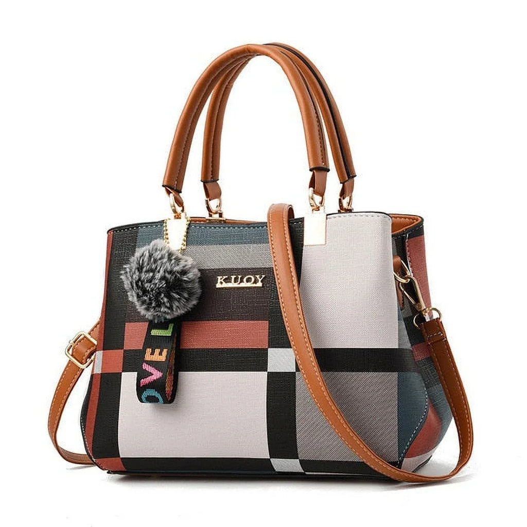 Women New Luxury Handbag Stitching Wild Messenger Bags Designer Brand Plaid Shoulder Bag Ladies Totes