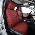 EKR Custom Fit Taos Car Seat Covers for Volkswagen Taos S SE 2022 2023 -Full Set Leather Auto Seat Covers(Burgundy)