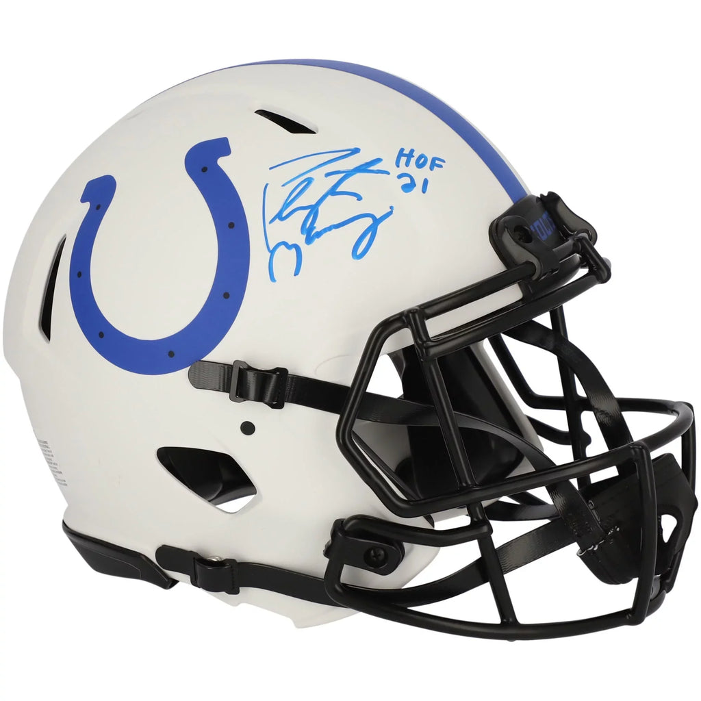 Peyton Manning Indianapolis Colts Autographed Riddell Lunar Eclipse Alternate Speed Authentic Helmet with "HOF 21" Inscription - Fanatics Authentic Certified
