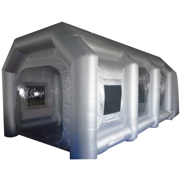 INTBUYING Inflatable Spray Painting Booth Car Paint Portable Cabin with 2 Blowers Tent External 19.6*9.8*8.2ft