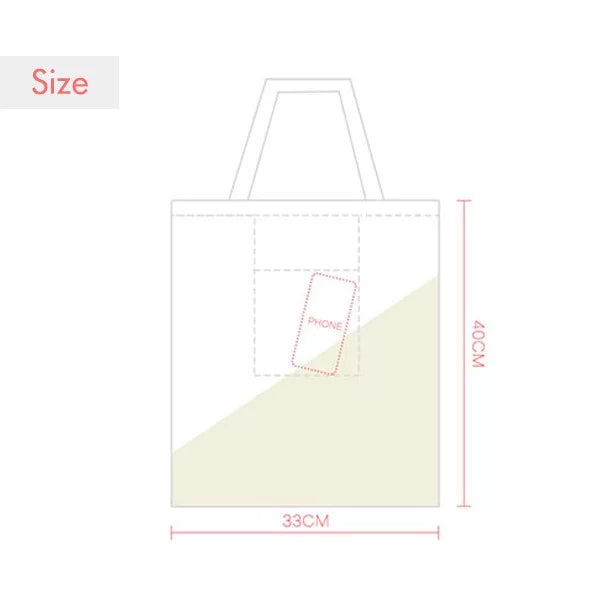 White Music Notes Light Yellow Expression Sack Canvas Tote Shoulder Bag