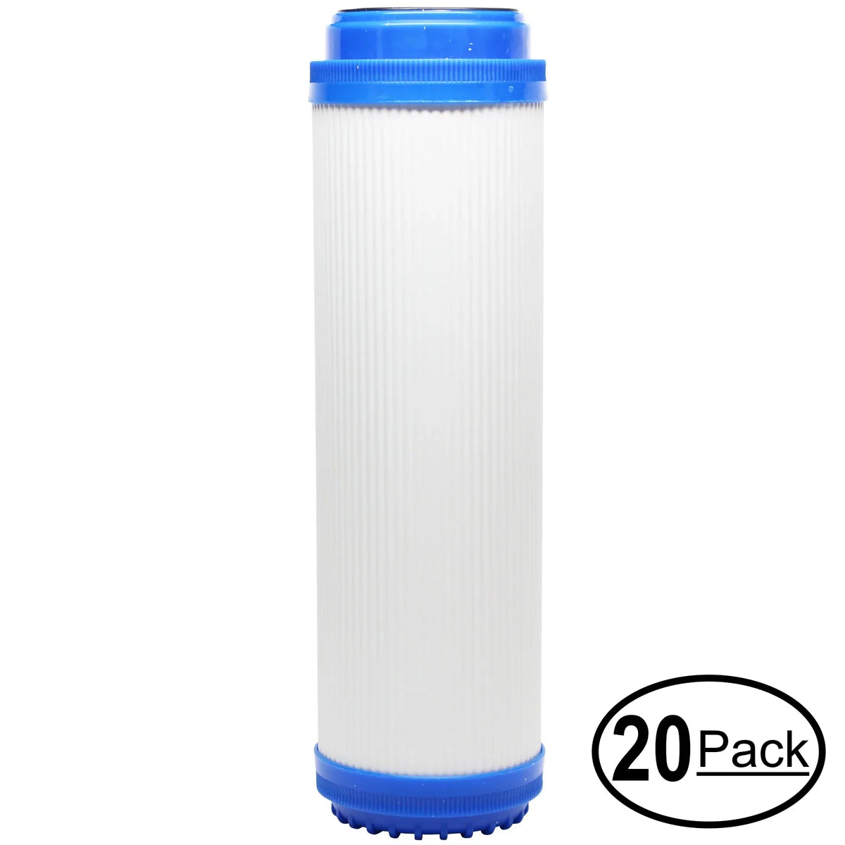20-Pack Replacement for Isopure CT-DBL2 Granular Activated Carbon Filter - Universal 10-inch Cartridge for Isopure Fluid (CT-DBL2) Double Stage Counter-Top Liquid Filter - Denali Pure Brand