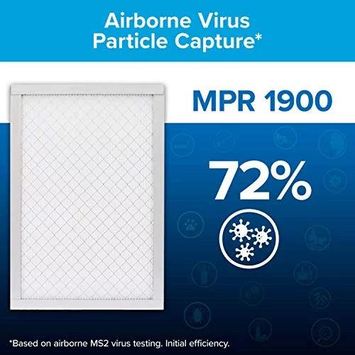Filtrete Air Filter, MPR 1900, MERV 13, Healthy Living Ultimate Allergen 3-Month Pleated 1-Inch Air Filters, 2 Filters