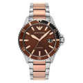 Emporio Armani 42 mm Two-Tone Watch for Mens, Stainless Steel