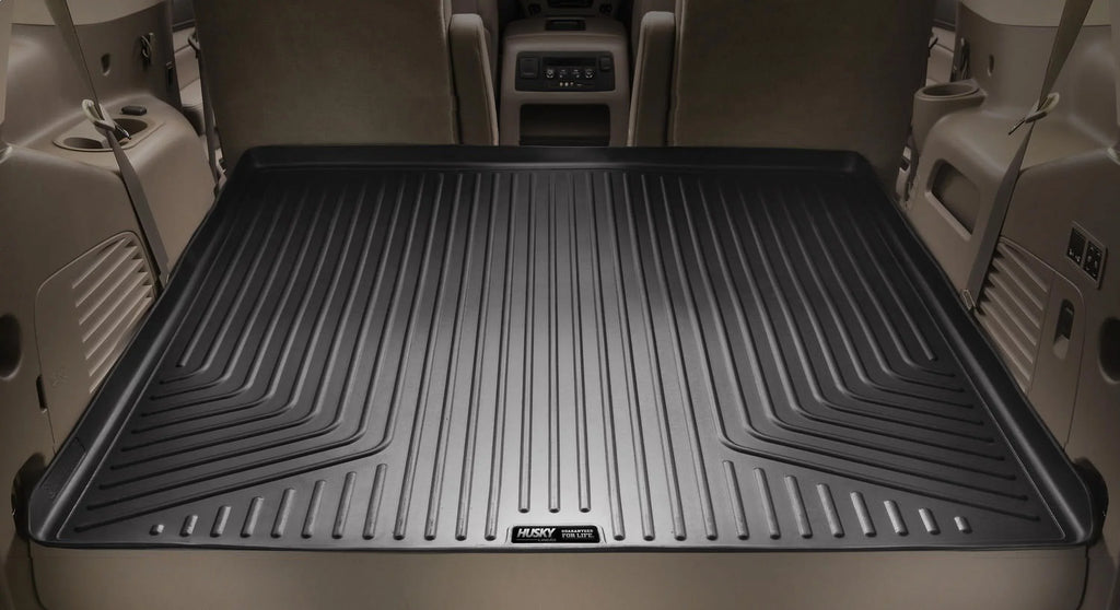 Husky by RealTruck - 28221 Compatible with 2015-19 Cadillac Escalade ESV, 2015-19 Chevrolet Suburban, 2015-19 GMC Yukon XL Cargo Liner Behind 3rd Seat Black