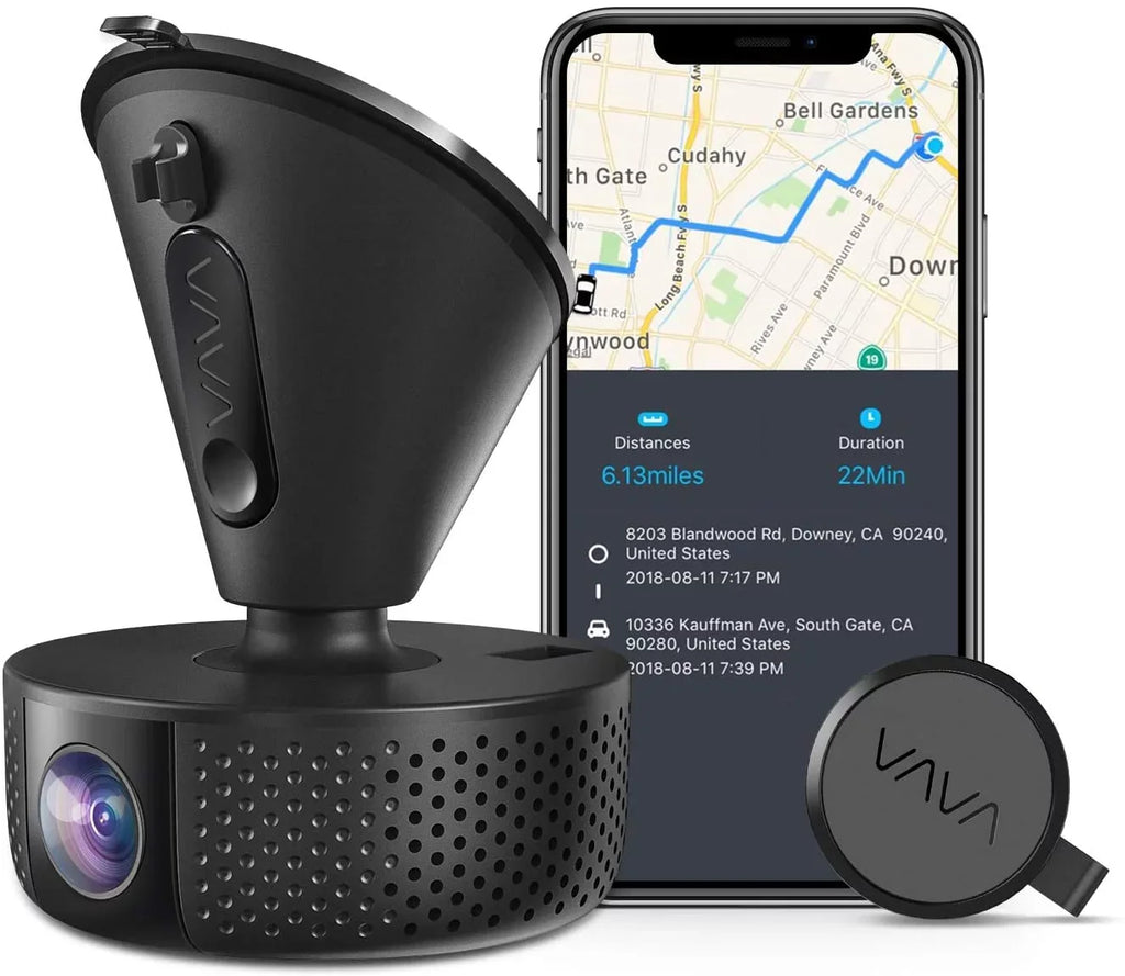 Dash Cam | VAVA 1920X1080P@60Fps | Wi-Fi Car Dash Camera | Night Vision Sensor | Dashboard Camera Recorder with GPS | Parking Mode | G-Sensor | Support 128GB Max