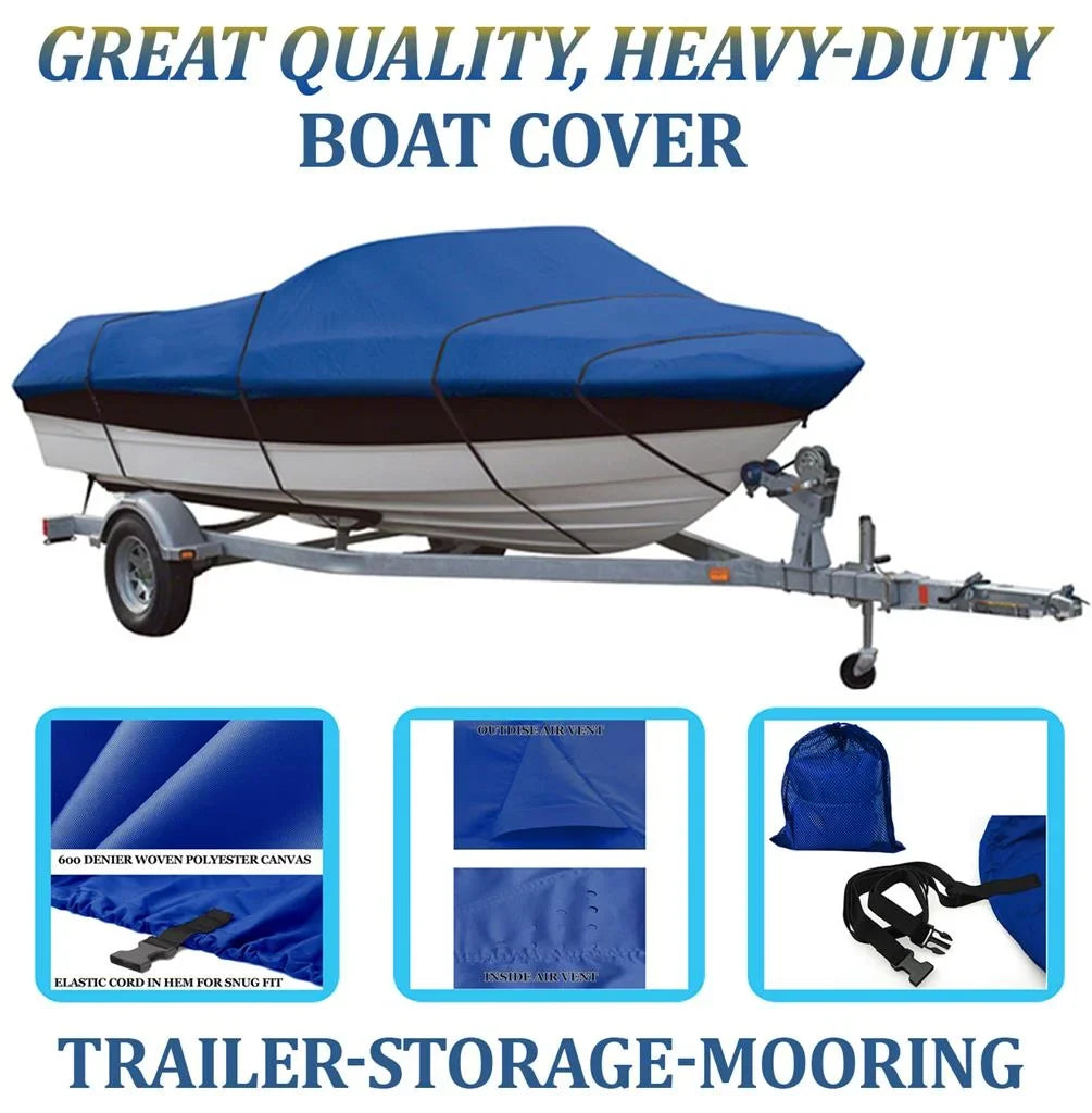 BLUE, GREAT QUALITY BOAT COVER Compatible for Sea Ray 230 Select 1996 - 2005 2006 2007 2008 2009 2010 2011 2012