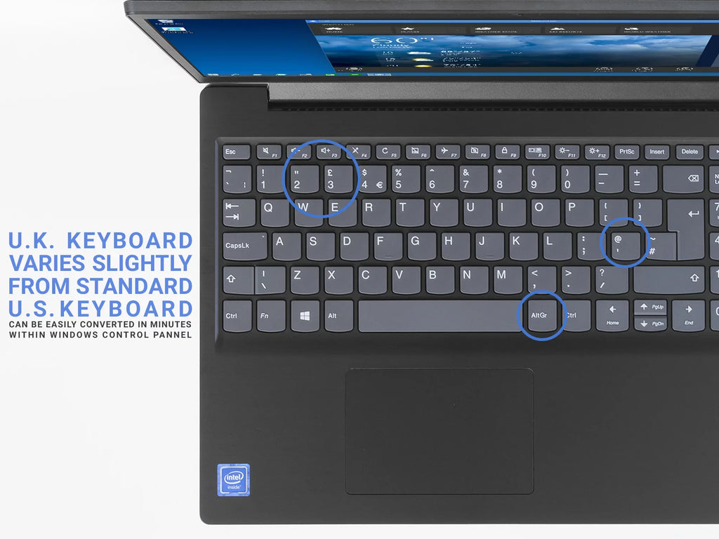 IdeaPad 330 Notebook, 15.6" HD Display, Celeron N4000 Upto 2.6GHz, 8GB RAM, 128GB SSD, UK Keyboard, DVDRW, HDMI, Card Reader, Wi-Fi, Bluetooth, Windows 10 Pro