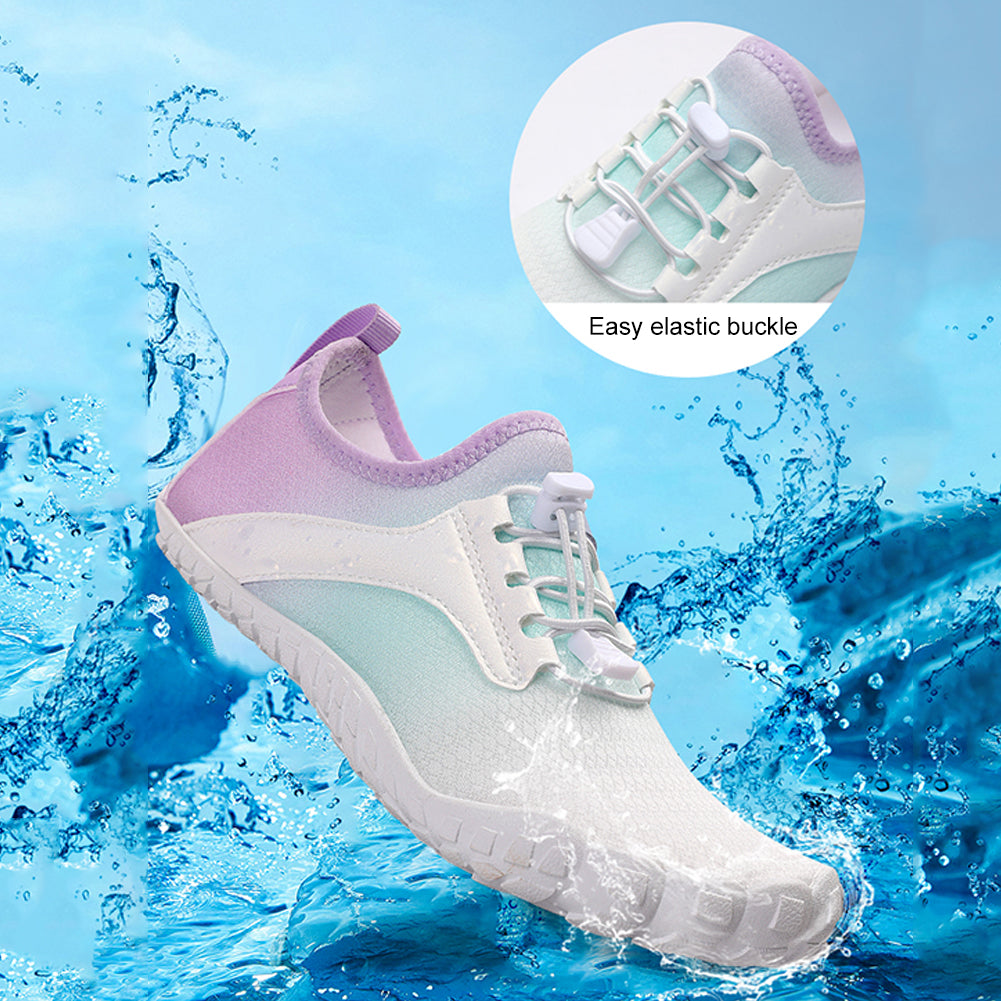 SunyaMood Liquid Shoes Barefoot Beach Shoes Quick Dry Non-slip for Men Women (39 Purple)