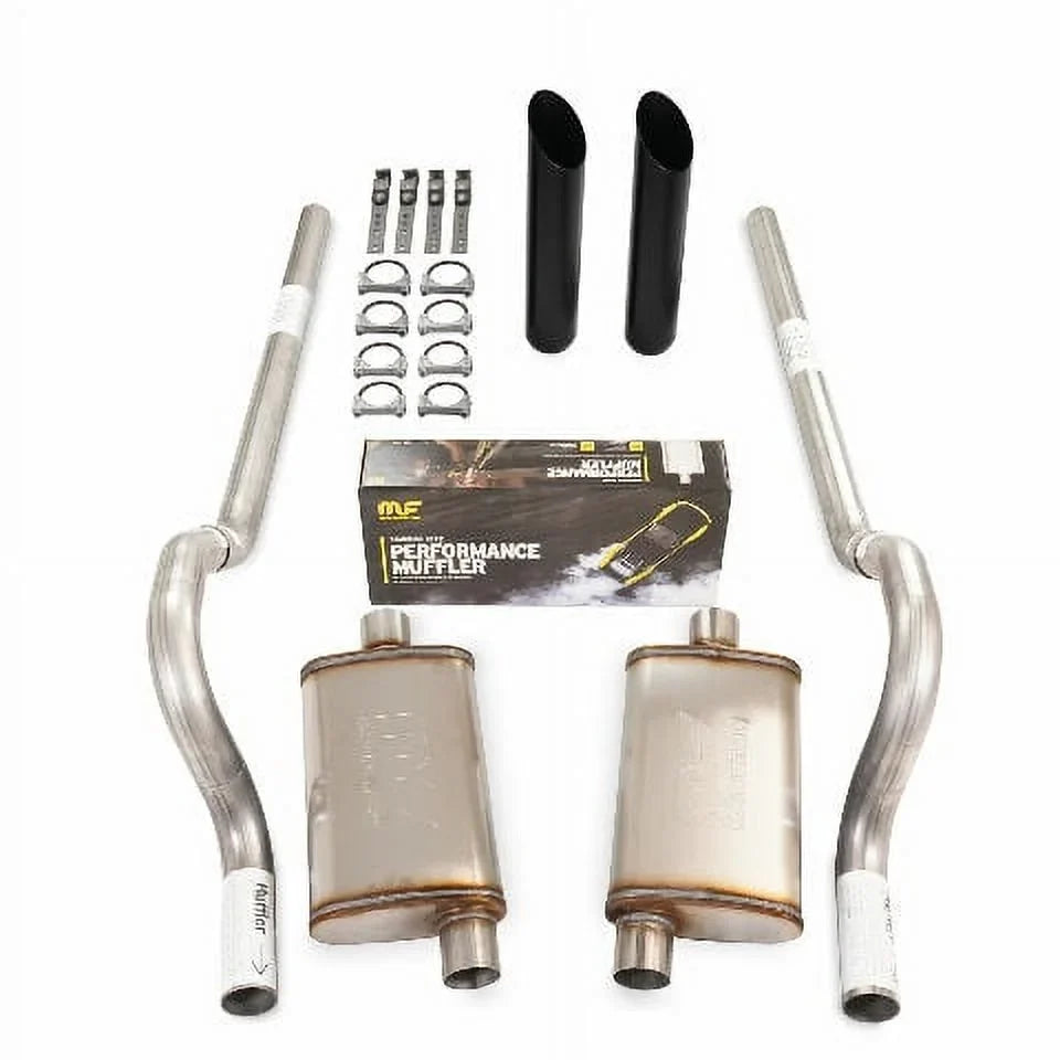 62-74 Mopar B Body Car 2.5" Dual Exhaust Kit Magnaflow Stainless Rear Exit BW