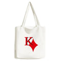 wealth king k poker tote canvas bag shopping satchel casual handbag