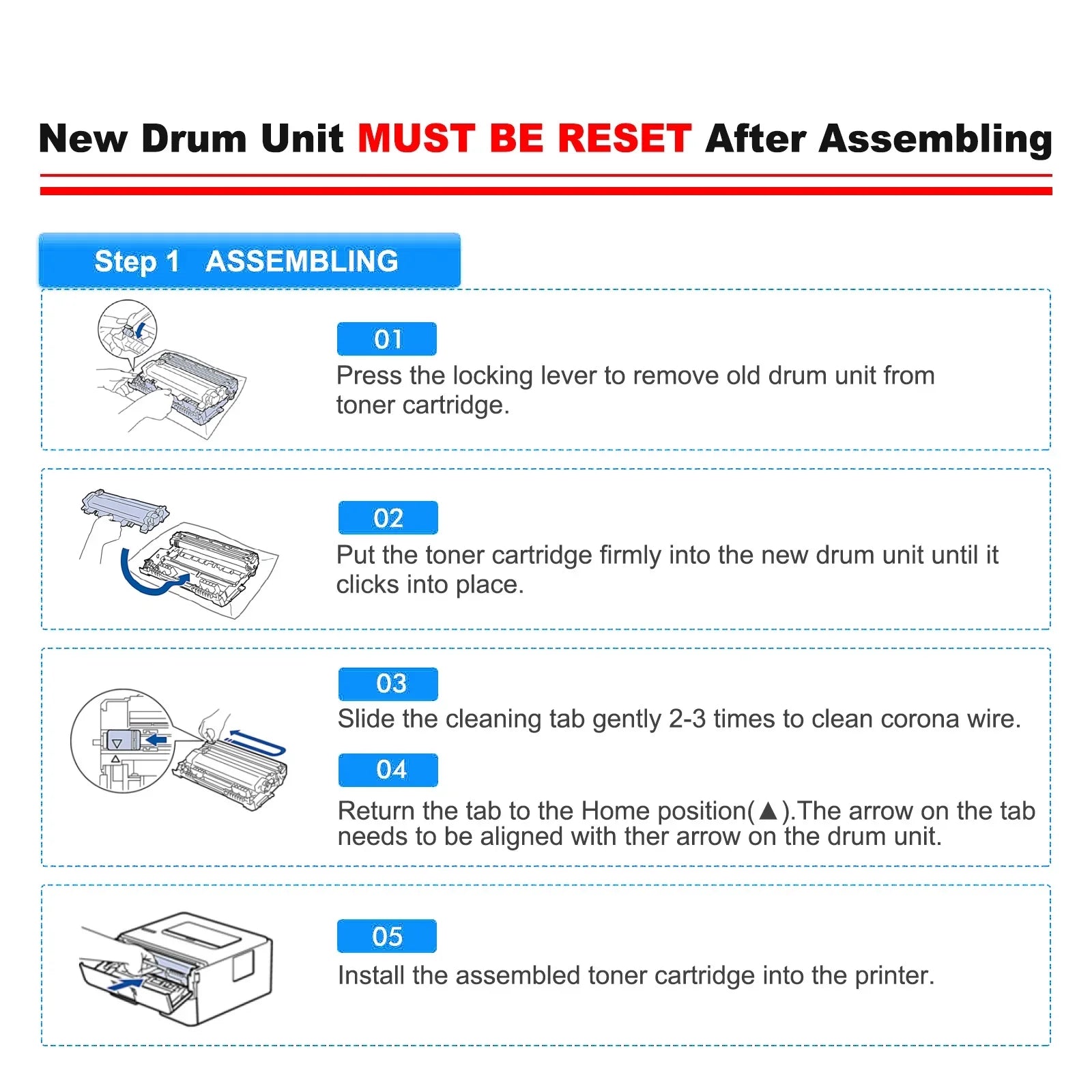 TN760 Toner Cartridge High Yield and DR730 Drum Unit Set Compatible for Brother HL-L2350DW DCP-L2550DW MFC-L2710DW MFC-L2690DW Printer (4x TN760 Toner, 1x DR730 Drum Unit )