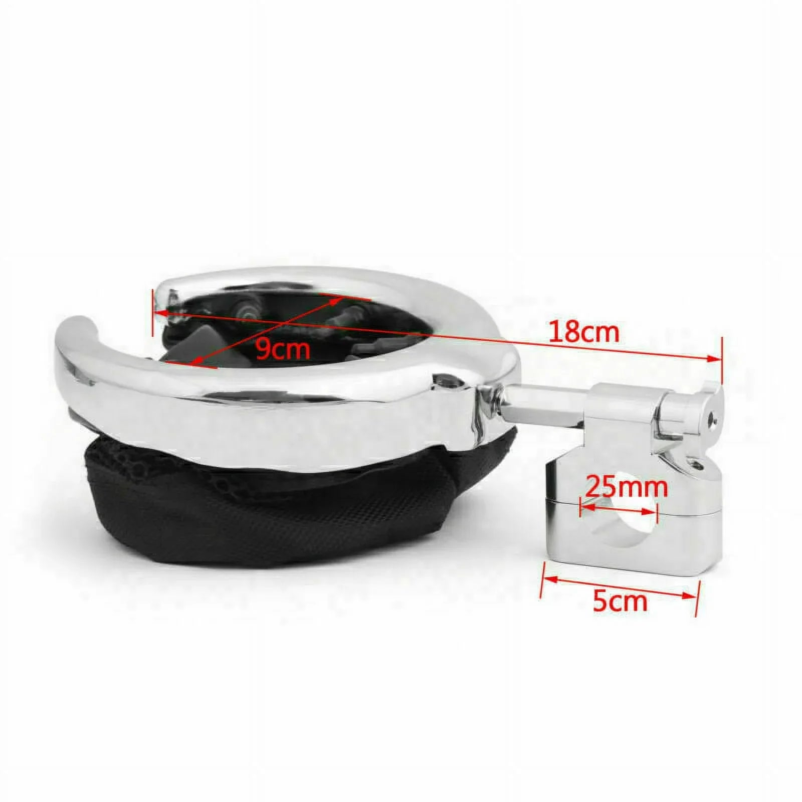 1" Handlebar Cup Holder Universal Motorcycle Metal Drink Chrome