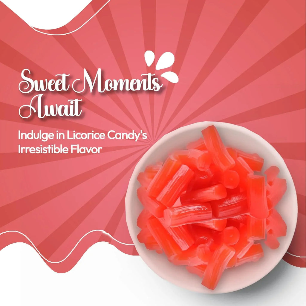 Licorice Candy - 8 Ounce Chocolate Licorice - Strawberry Red Licorice - Australian Candy - Liquorice Candy - Bulk Licorice Old Fashioned Candy For Sweet Lovers