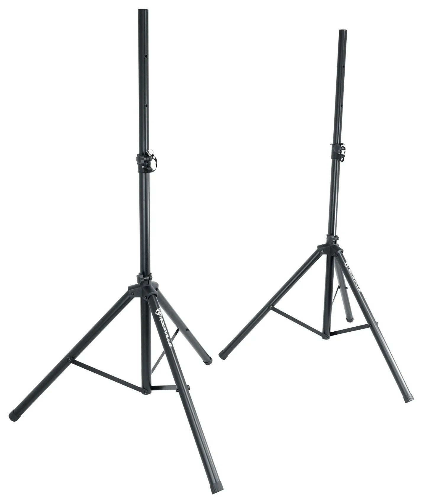 Rockville 2) 15" Battery Powered Speakers+Stands+Mics For Backyard Movie Theater