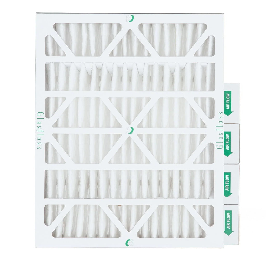 16x20x4 MERV 10 Pleated HVAC Air Filters by Glasfloss. ( Quantity 5 ) Exact Size: 15-1/2 x 19-1/2 x 3-3/4
