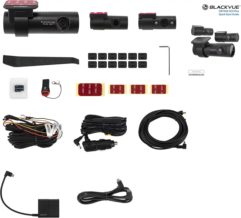 BLACKVUE DR750X-3CH PLUS | DUAL FHD + HD TRIPLE CHANNEL CLOUD DASHCAM | LTE VIA OPTIONAL LTE MODULE (32GB)