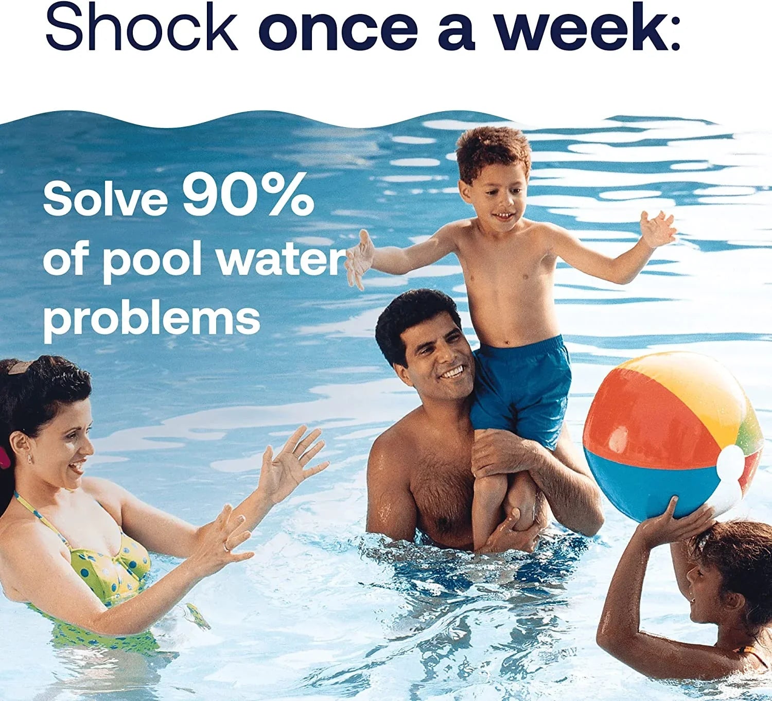 HTH Pool Care Shock Advanced, Swimming Pool Chemical Prevents Bacteria & Algae, Cal Hypo Formula, 1 lb (Pack of 6)