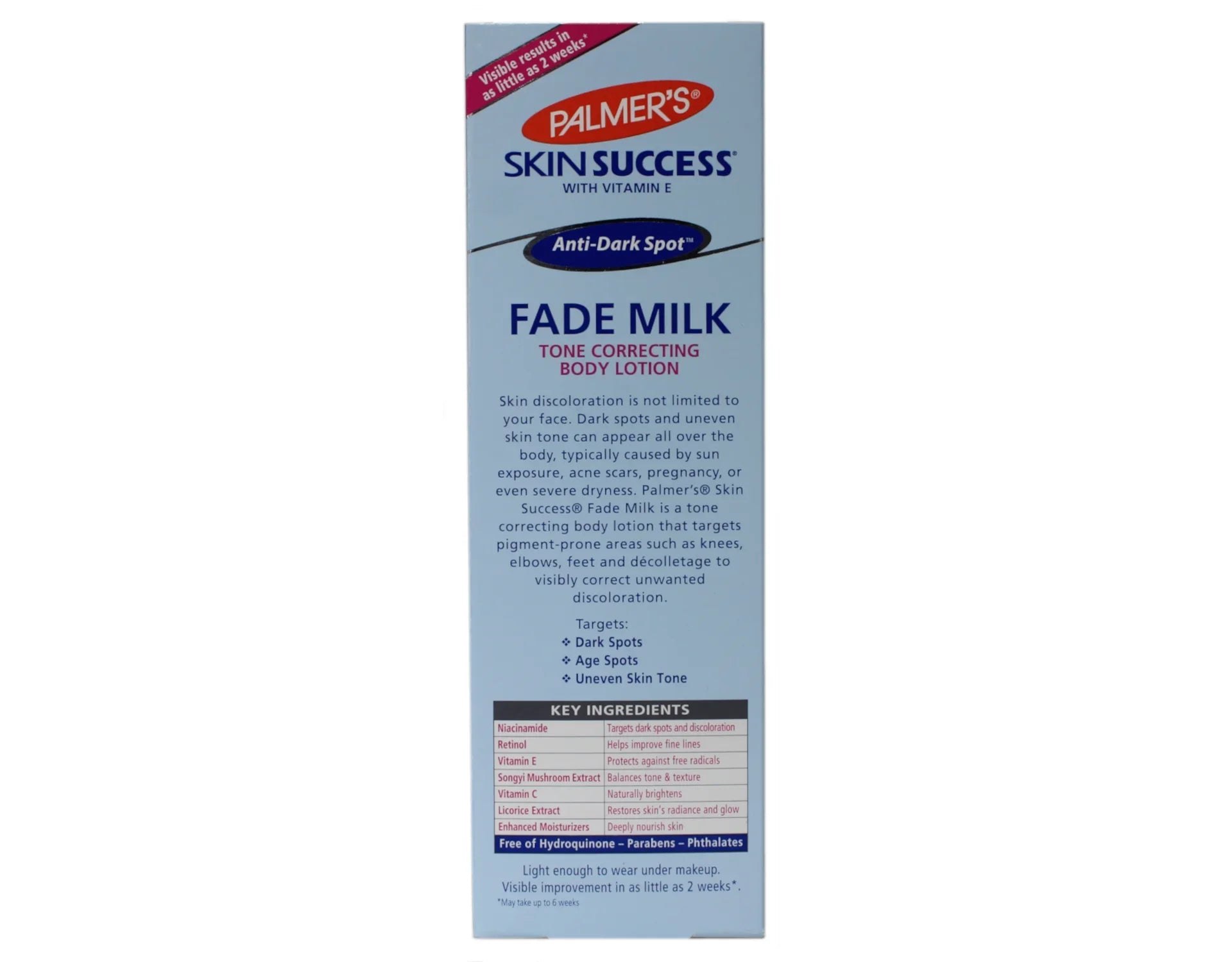 Palmer's Skin Success Anti-Dark Spot Fade Milk Body Lotion 8.5 fl oz Pack of 6