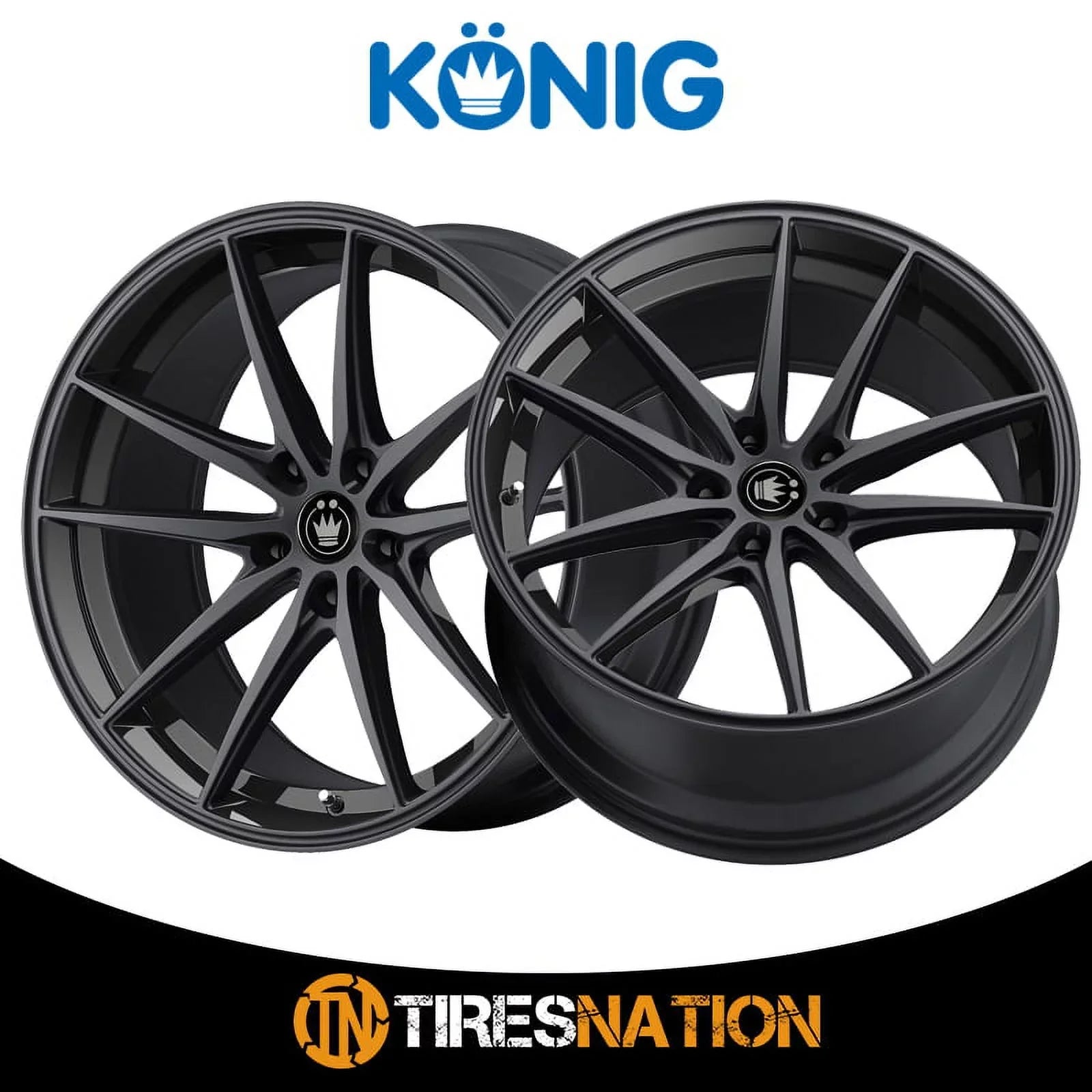 Konig 37B Oversteer 19x8.5 5x114.3 +45et Gloss Black Wheel