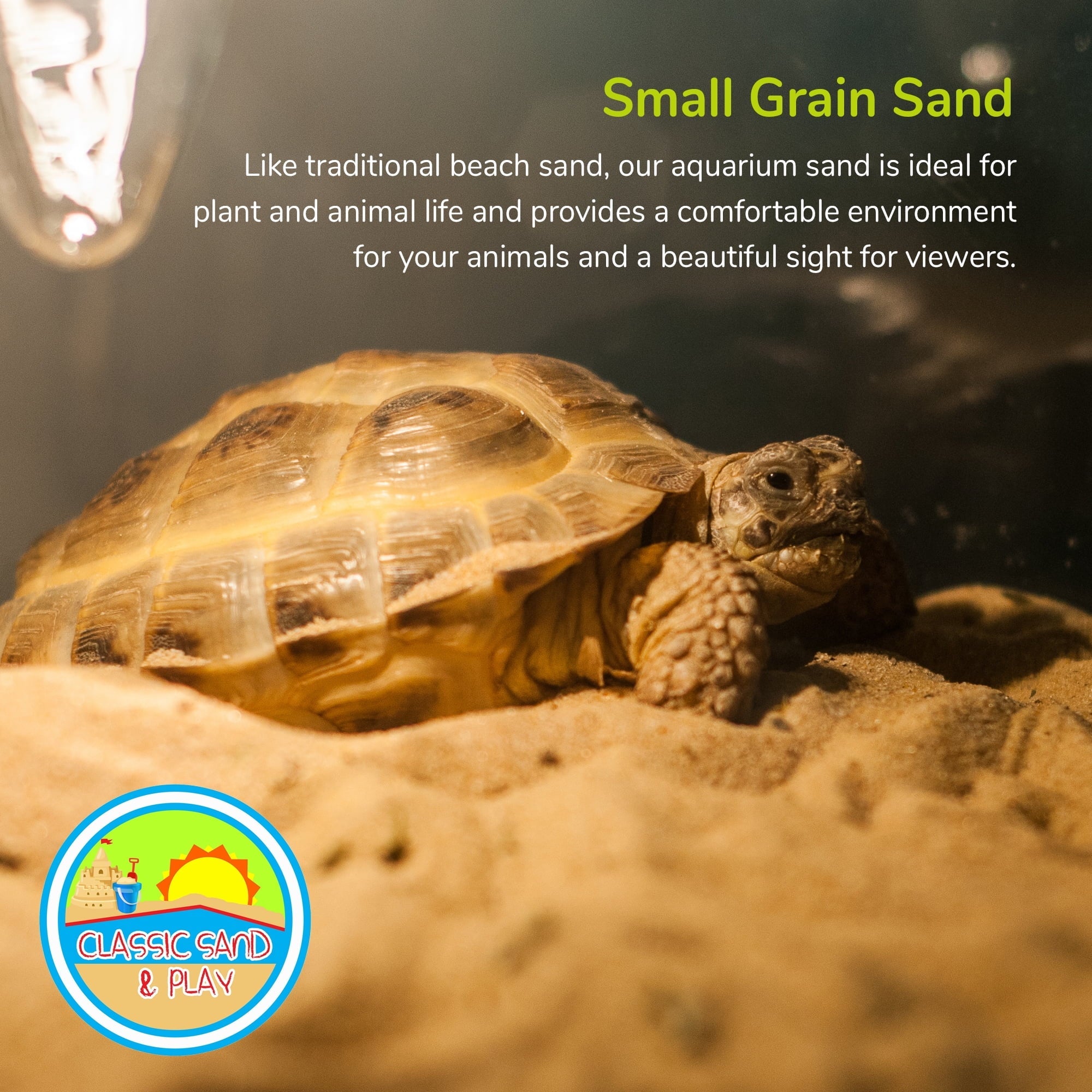 CLASSIC SAND & PLAY Natural Aquarium Sand for Liquid and Fluid Tanks, 20 lb. Yellow