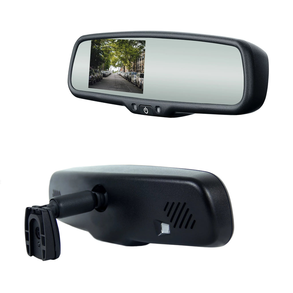 Master Tailgaters OEM Rear View Mirror with 4.3" LCD Monitor & Wireless Transmitter | Universal Fit Mount for Cars