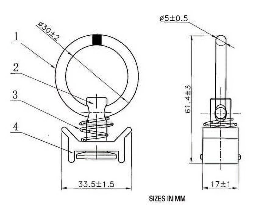 Heavy Duty Aluminum 4ft L-Track (8 Pcs) w/ L-Track Stud Stainless Steel Ring (32 Pcs) Tie Down System for Enclosed Trailers and Cargo Vans