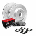 R1 Concepts Front Brakes and Rotors Kit |Front Brake Pads| Brake Rotors and Pads| Optimum OEp Brake Pads and Rotors |Hardware Kit WBUH1-67031