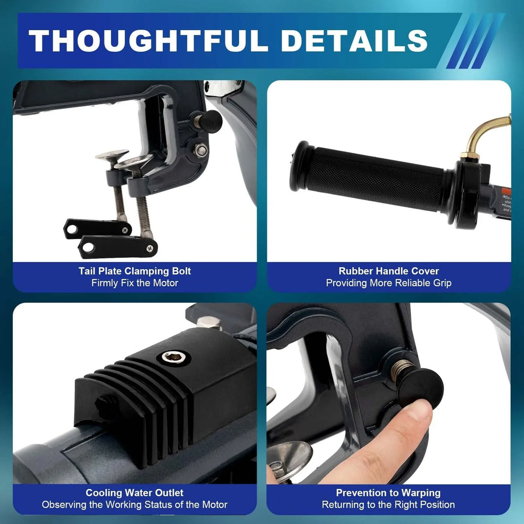 Heavy Duty 3.5HP 2 Stroke Outboard Engine Motor Boat Engine Fluid Cooling System