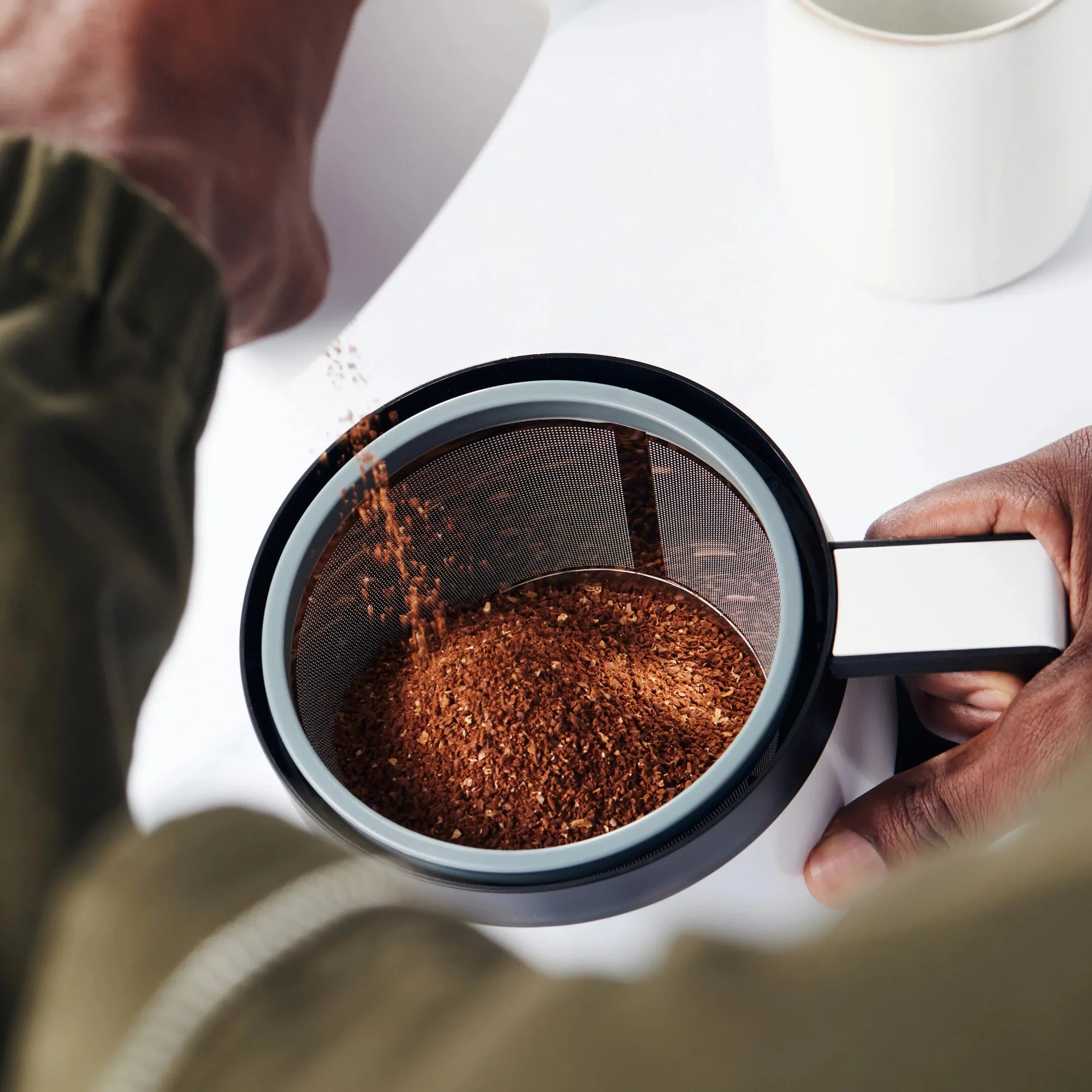 Able Basket: Reusable Stainless Steel Coffee Filter for 8-12 Cup Coffee Makers