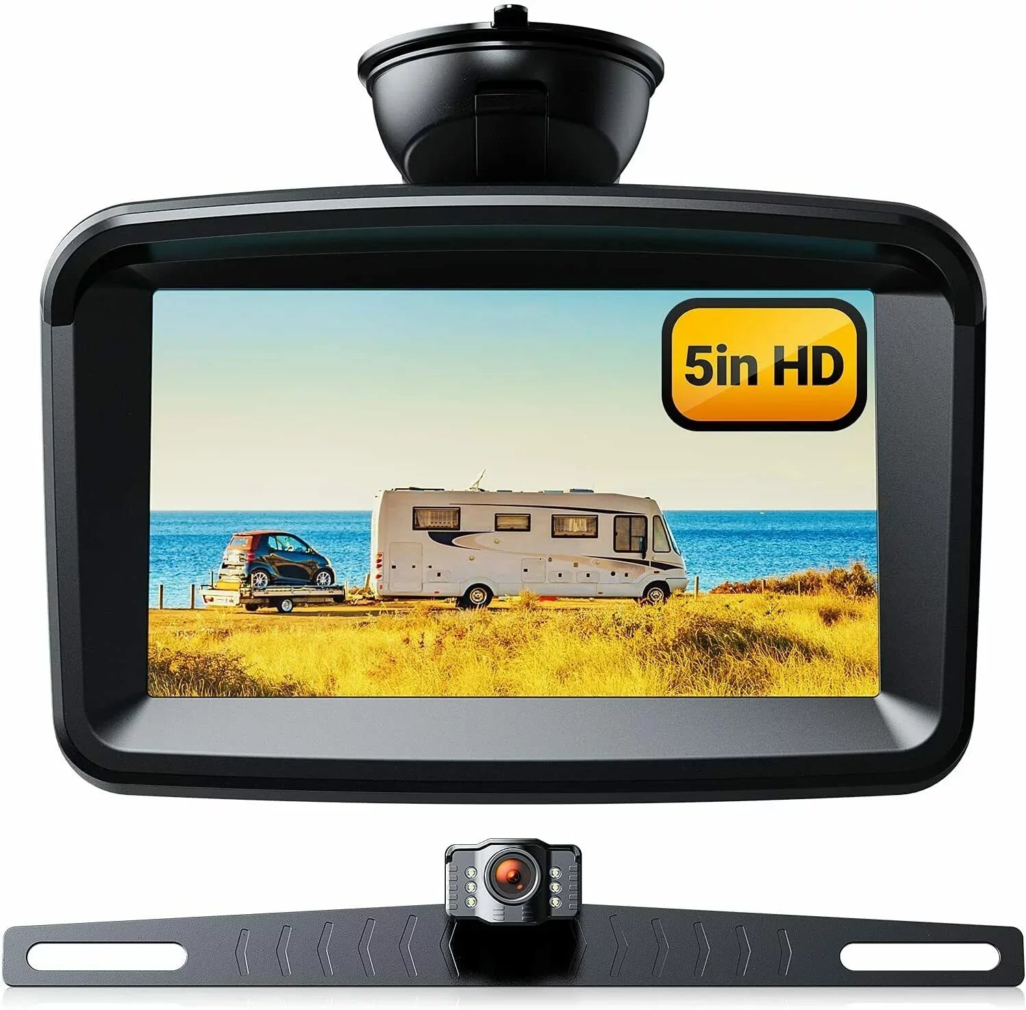 Wired Backup Camera Car Rear View 10180P HD 5''Monitor with IP69 Liquid Night Vision for Reversing/Driving Car, SUV, Pickup, Camper