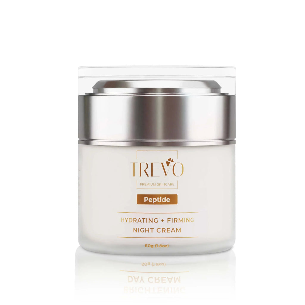 Trevo Peptide Hydrating + Firming Night Cream, Advance Anti Aging & Skin Firming Moisturizer With Natural Peptides, Retinol & Niacinamide (Vitamin B3), Reduce Fine Lines, Anti Inflammation, 50g/1.8oz
