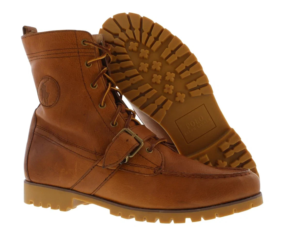 Polo Ralph Lauren Mens Ranger Lace-up Hiker Boot 8 Tan