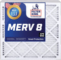 Filter King 20x20x4 Air Filter | 5-PACK | MERV 8 HVAC Pleated A/C Furnace Filters | MADE IN USA | Actual Size: 19.5 x 19.5 x 3.75"