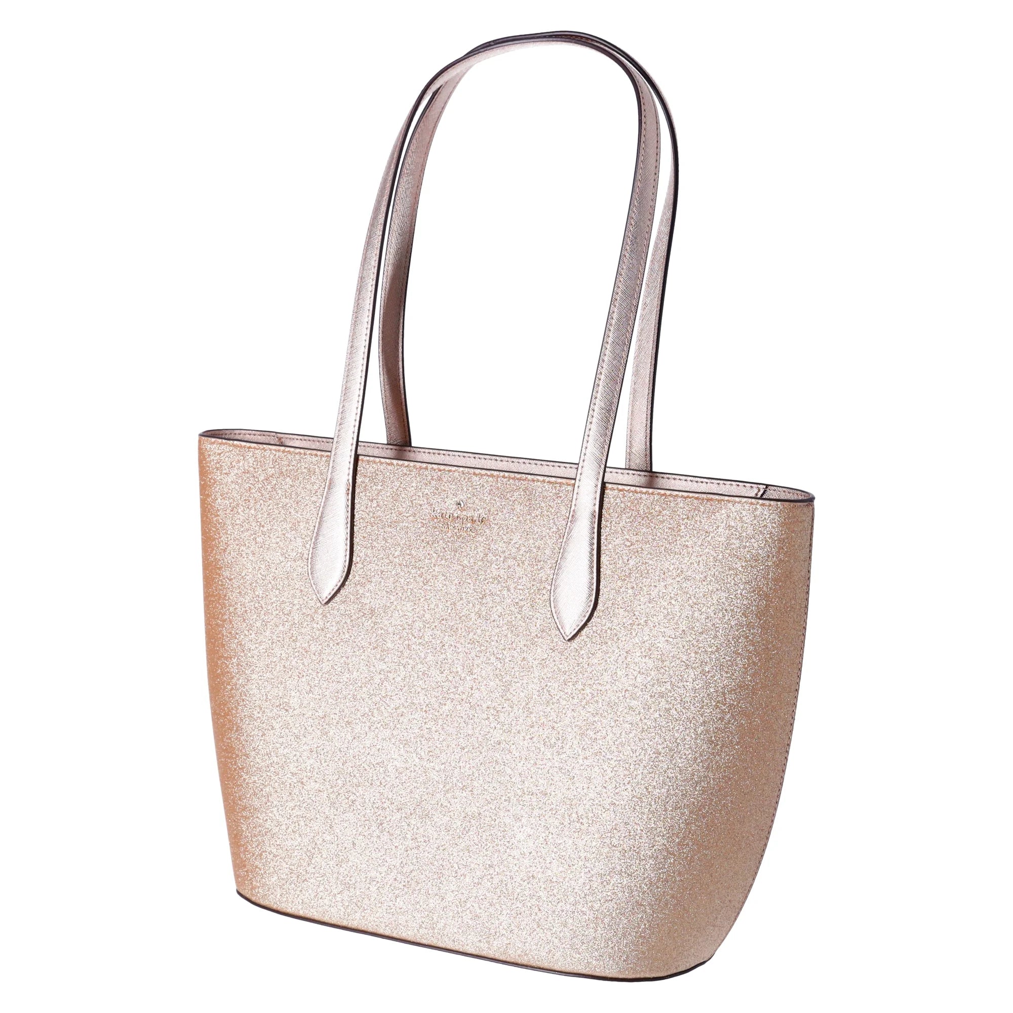 Kate Spade Glimmer Large Top Zip Tote Shoulder Bag Gold Glitter Holiday