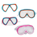 Summer Kids Eyes and Nose Safety Pool Goggles, Outdoor Fun UV Swim Masks Set of 4 & CUSTOM Storage Carrier (Color vary)