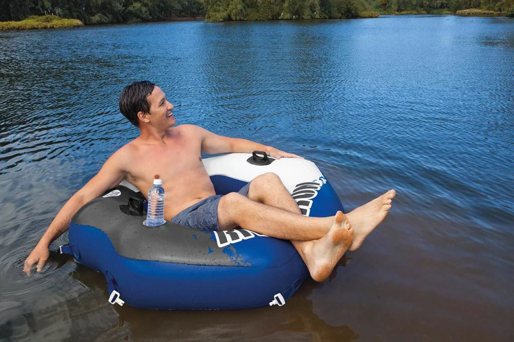 Intex River Run Connect Lounge Inflatable Floating Liquid Tube (6 Pack) & Cooler