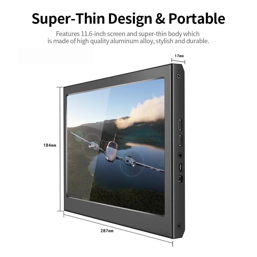 Dadypet Monitor,10 Thickness 17mm BUZHI Raspberry Pi Windows Monitor 1920X1080 IPS Display Monitor Windows 7 8 PS3 Display Thickness 17mm US IPS Panel 8 10 Thickness 7 8 10 HUIOP