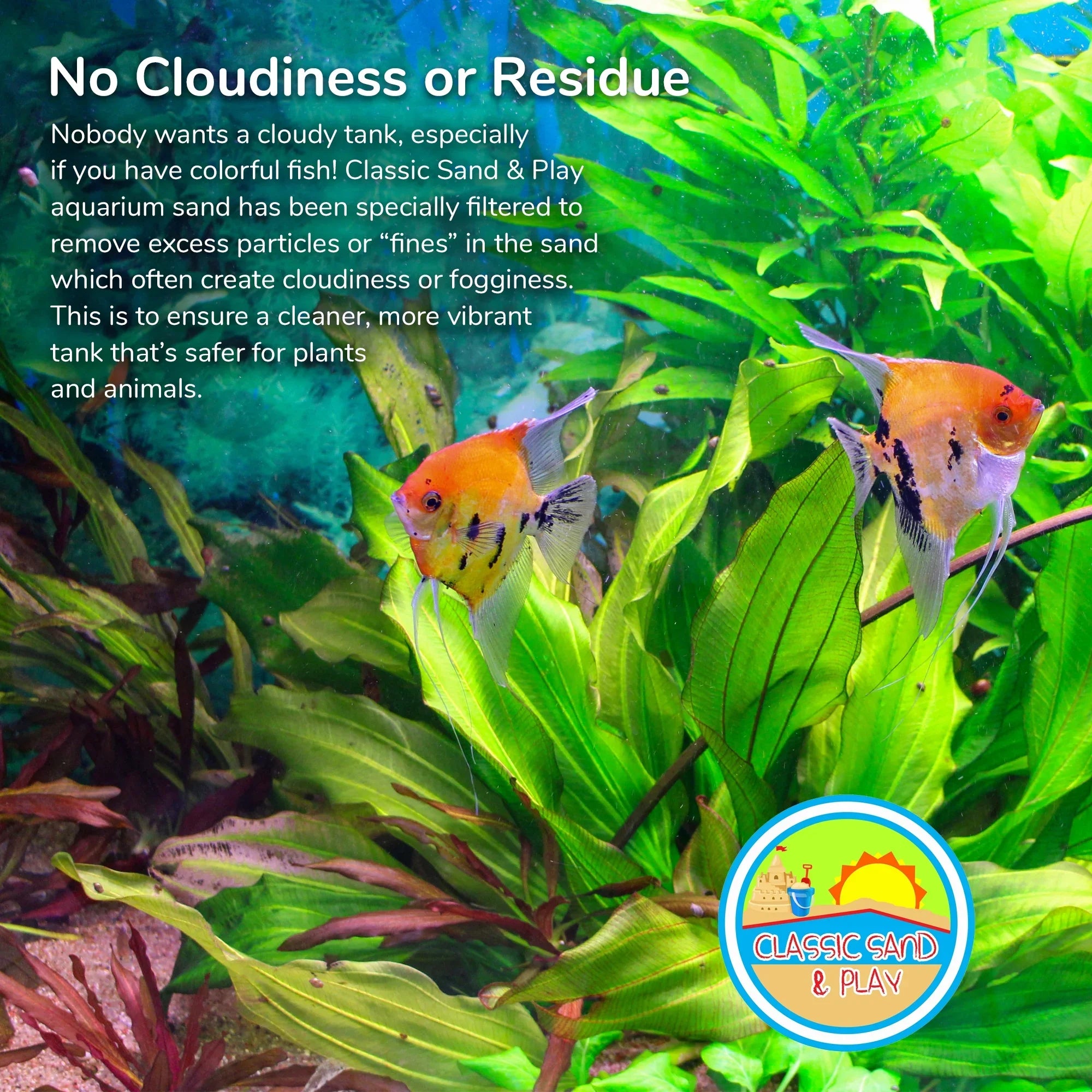 CLASSIC SAND & PLAY Natural Aquarium Sand for Liquid and Fluid Tanks, 20 lb. Yellow