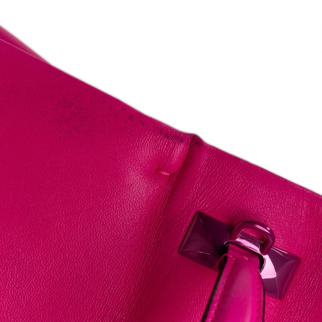 Pre-Owned Authenticated Valentino Mini One Stud Satchel Calf Leather Pink Unisex (Good)