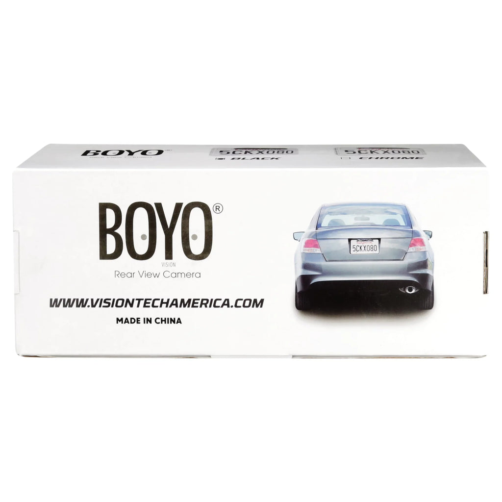 BOYO VTL420CL - Bar-Type License Plate Backup Camera with Parking Lines and LED Lights (Black)