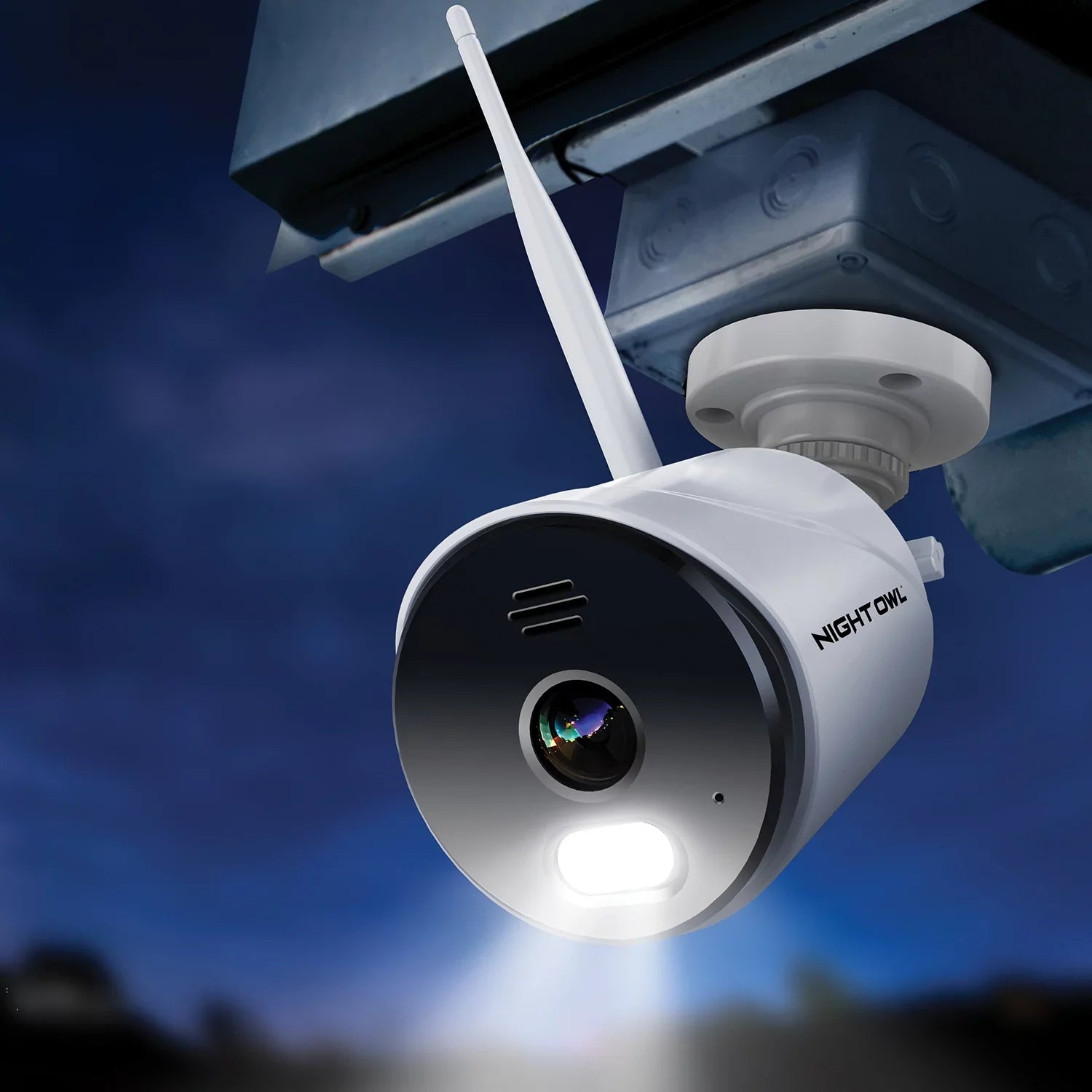 Night Owl 10 Channel 4K Wi-Fi NVR with 1TB Hard Drive and 4 Wi-Fi IP 1080p HD Spotlight Cameras