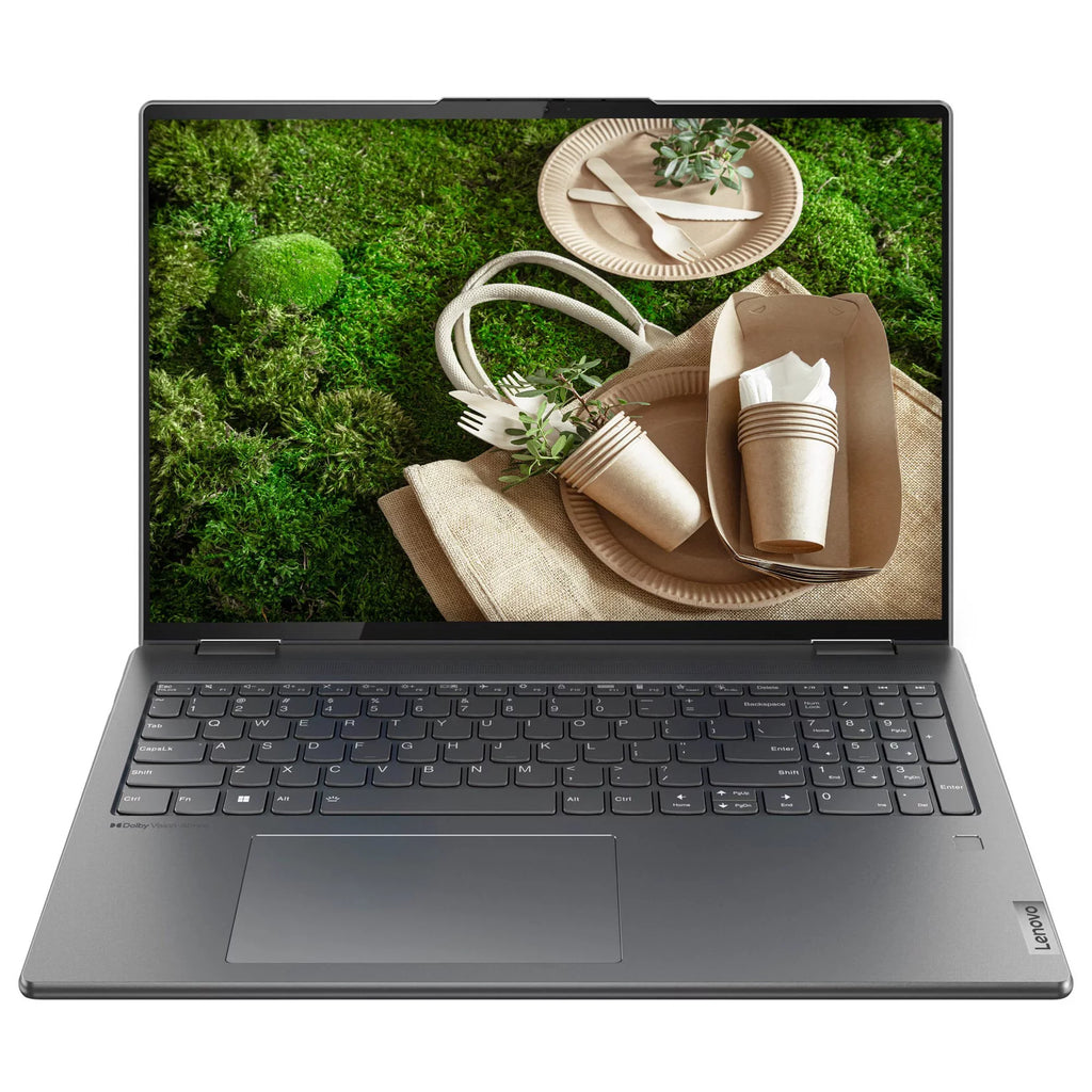 Yoga 7i Windows 11 Pro 16" 2.5K IPS 2-in-1 Business Notebook 12th Evo Platform 12-Core i5-1240P, 8GB LPDDR5 RAM, 1TB SSD, Iris Xe Graphics, Backlit KB, Fp, Gray