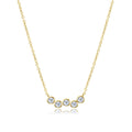 Blue Box Boutique Inc Gold Cubic Zirconia Rippled Bar Pendant Necklace for Women