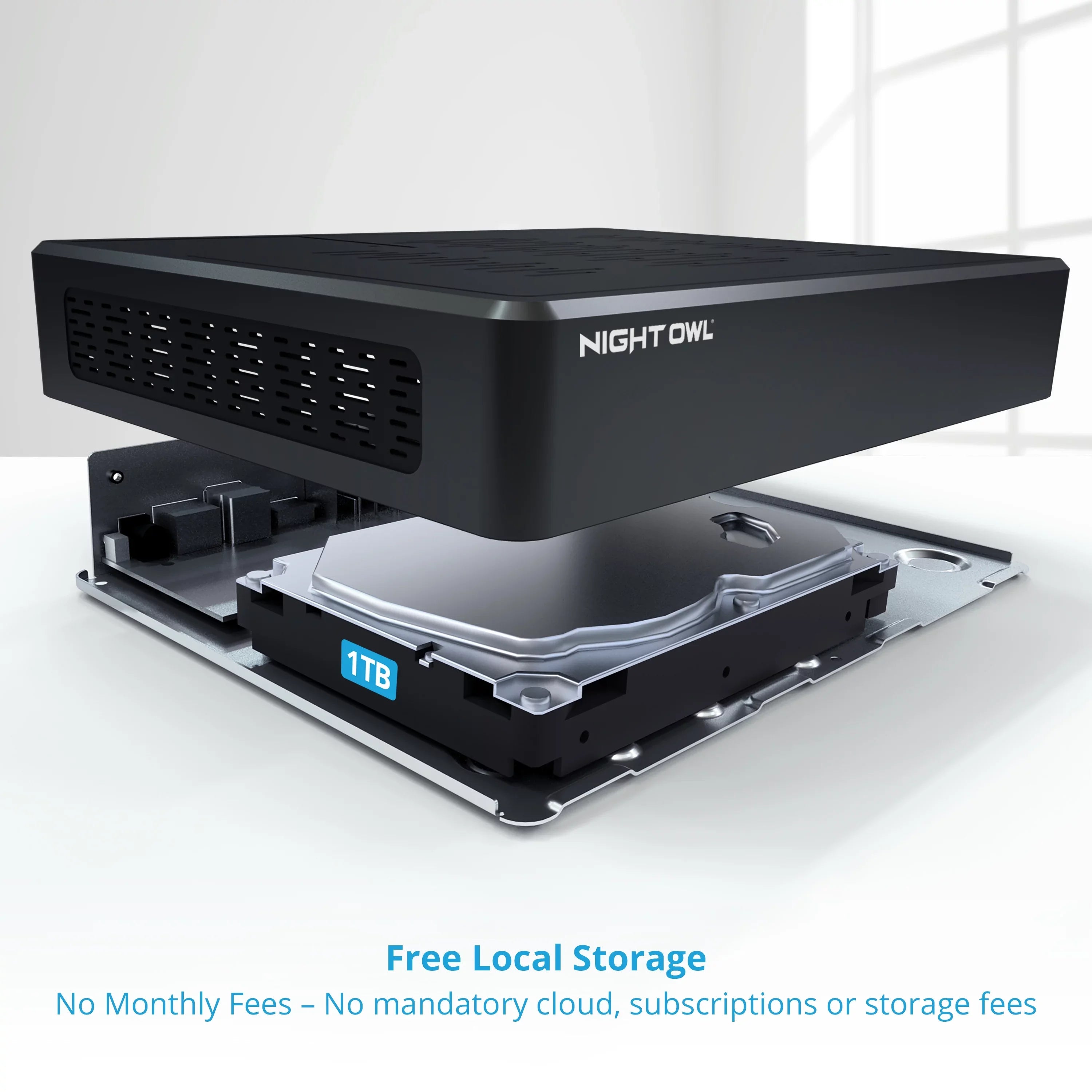 Night Owl 10 Channel 4K Wi-Fi NVR with 1TB Hard Drive and 4 Wi-Fi IP 1080p HD Spotlight Cameras