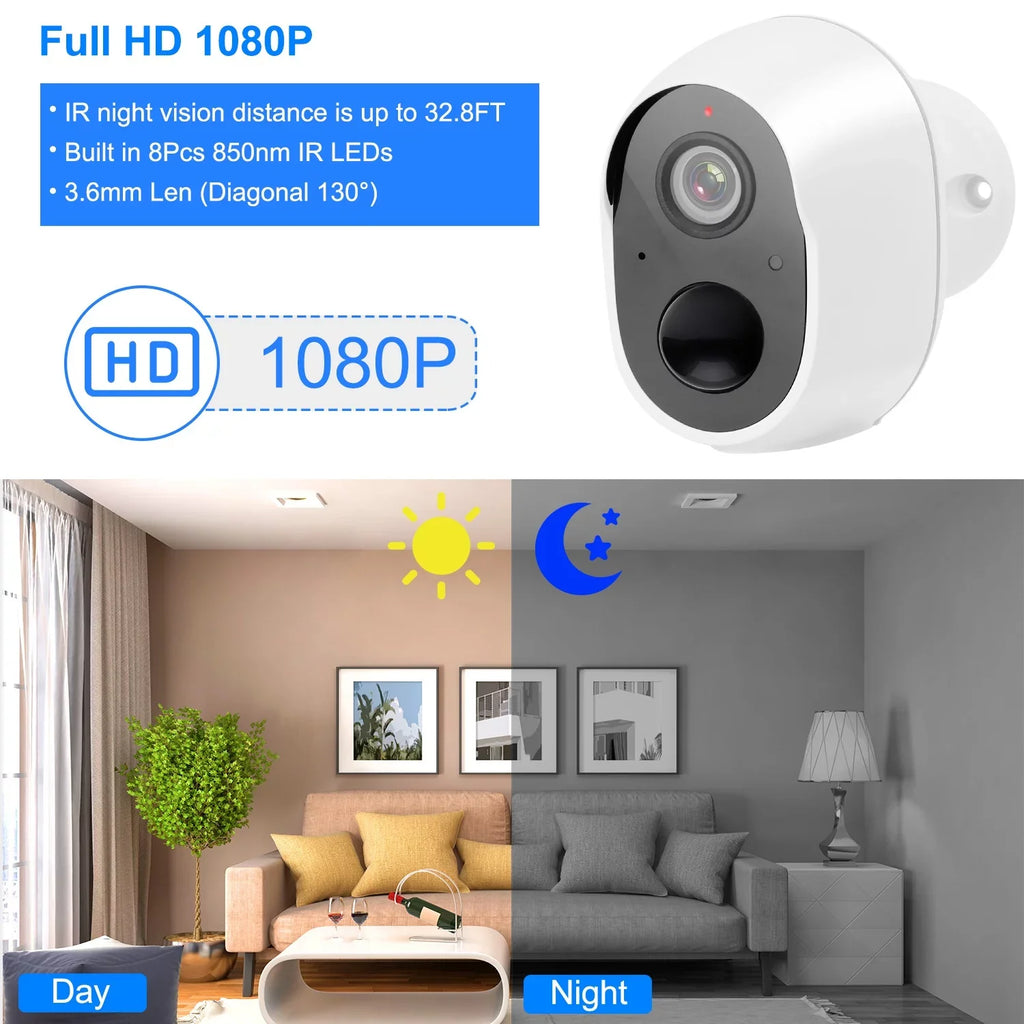 iNova 1080P FHD WiFi IP Camera Two-Way Audio Security Surveillance Camera IP65 Fluid