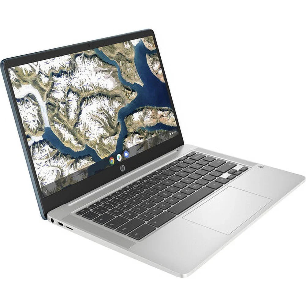 New Chromebook 14A-NA0070NR 14" HD Anti Glare Celeron N4000 1.1 GHz up to 2.6 GHz 4 GB DDR4 32 GB eMMC 5 UHD Graphics 600 Chrome OS