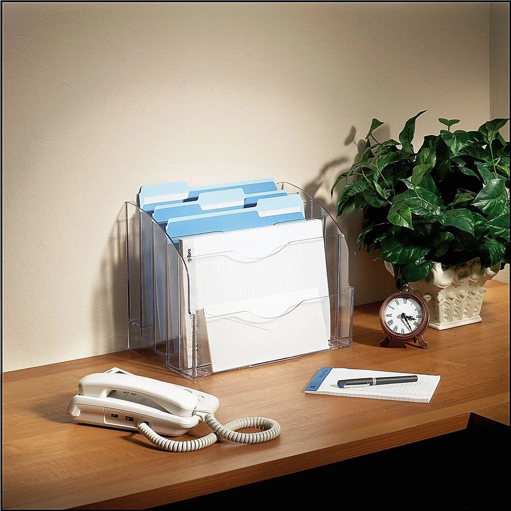 Rubbermaid Two-Way Organizer Five Sections Plastic 8 3/4 x 10 3/8 x 13 5/8 Clear 94610ROS