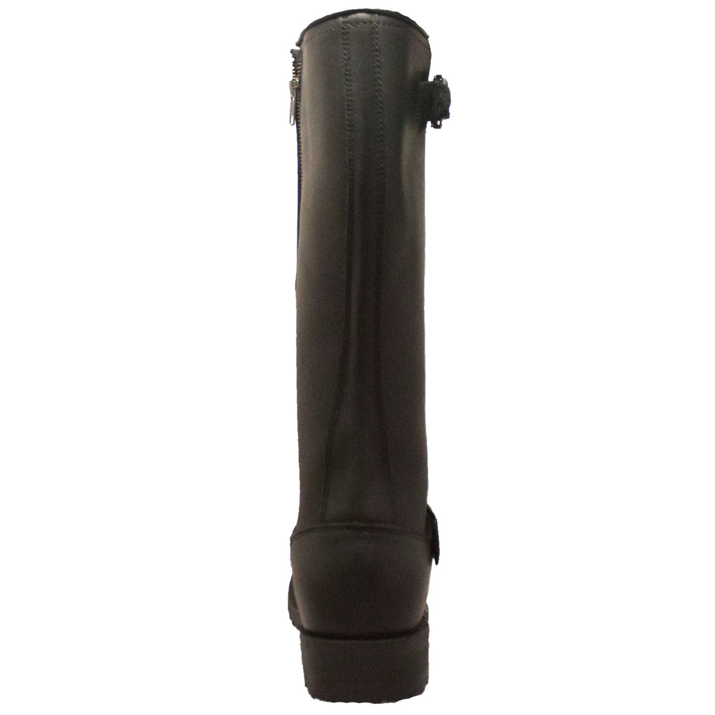 Men's 16" Engineer Zipper Biker Boot Black